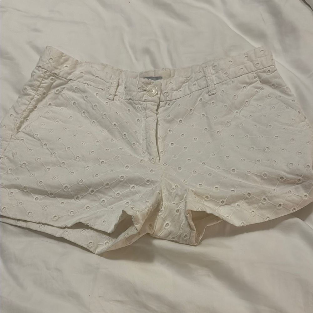 GAP White Bermuda Shorts Cotton Blend